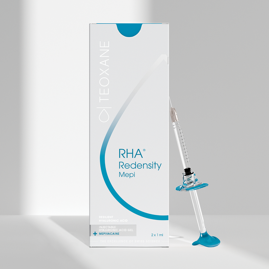 RHA Redensity packaging with syringe displayed