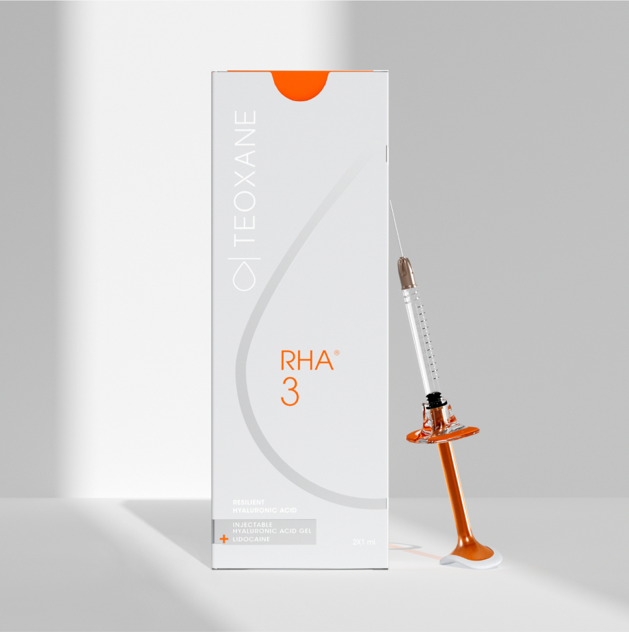 RHA 3 packaging with syringe displayed